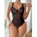 Sheer Camisole Jumpsuit in Black