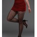 Diamond Grid Patterned Tights in Black
