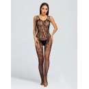 Fishnet Crotchless Bodystocking in Black