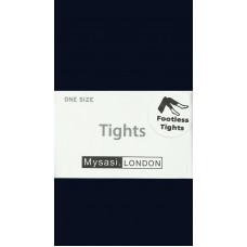 Mysasi 50 denier microfibre Footless Tights in Navy