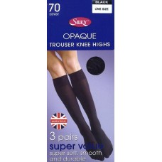 Silky 70 Denier Opaque Trouser Sock 3pk