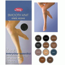 Silky 2 pair pack Smooth Knit Knee Highs