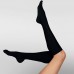 Silky 300 Denier Fleece Knee Highs in Black Shade