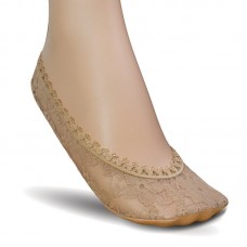 Silky Cushion Sole Lace Footlets single pack