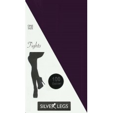 Silver Legs 100 Denier Tights in Damson