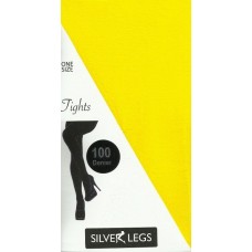 Silver Legs 100 Denier Tights in Yellow