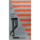 Silver Legs Orange and White Striped Tights one size